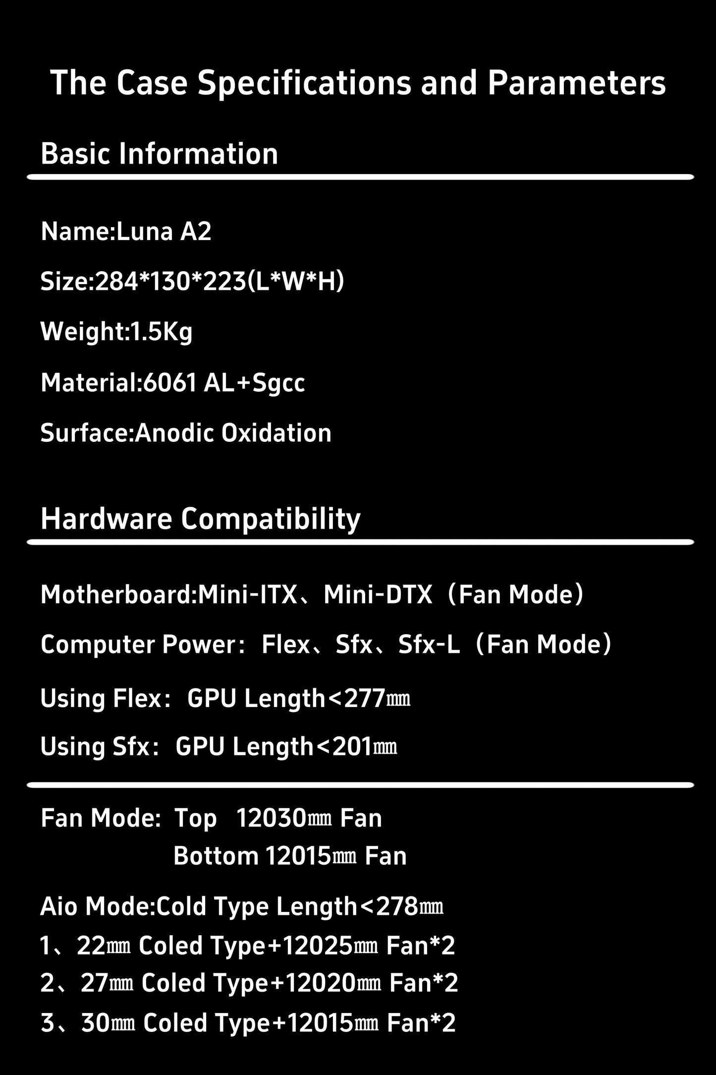 TA Studio Luna A2 sff chassis